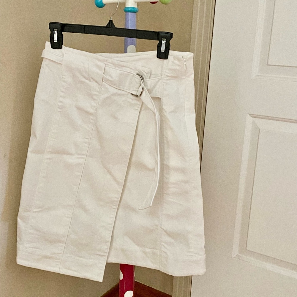 Tory Burch denim A Line Skirt size 4 white color